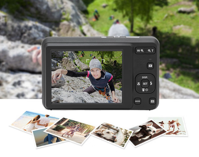 柯达（Kodak）FZ55 数码相机 1635万 2.7&ldquo;屏 5光变 28mm广角 1080P高清 黑色套装（相机+32G卡+读卡器+包）